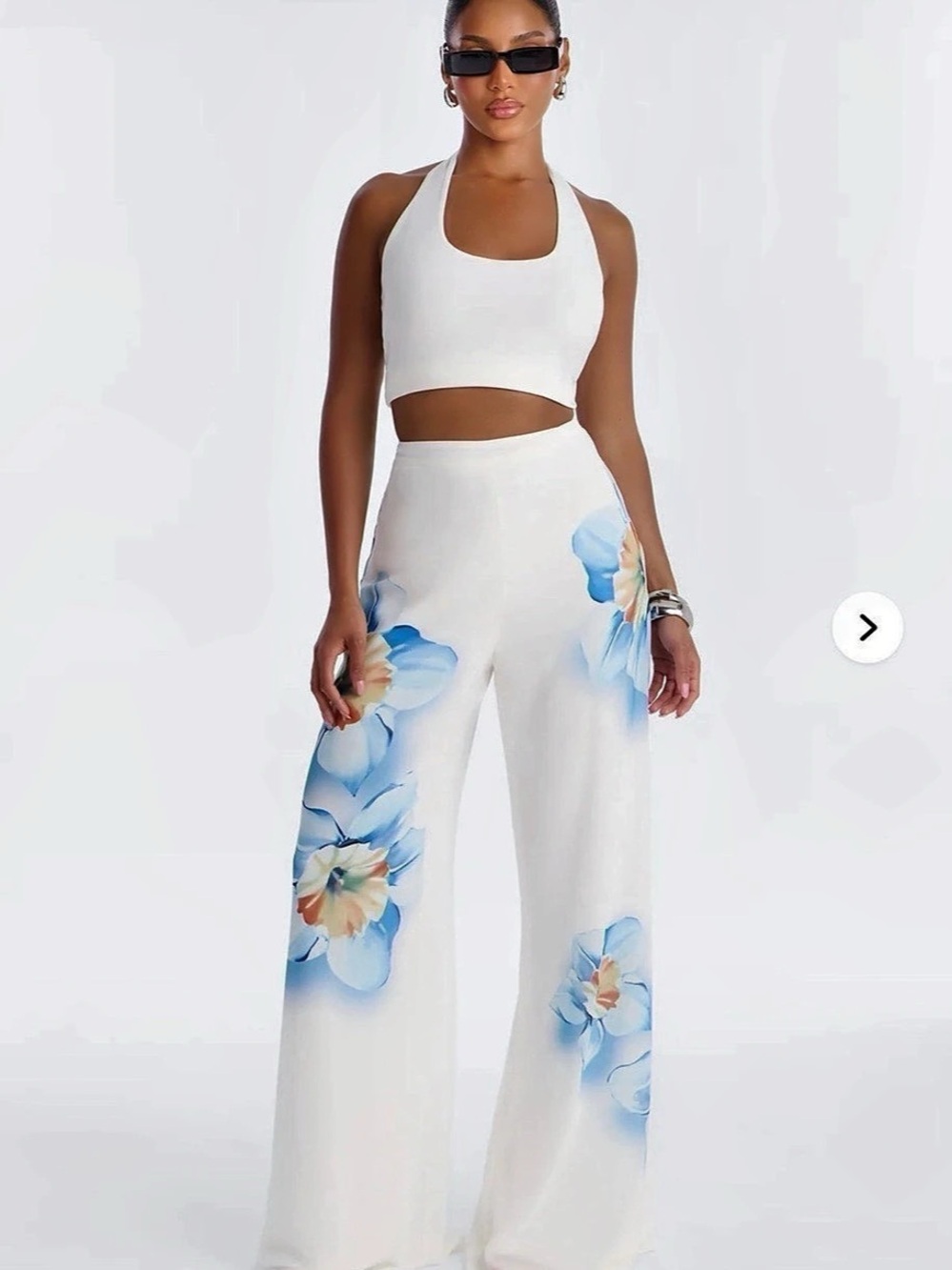 NWT Fashion Nova Kelly High Rise Floral Print Wide Leg Palazzo Pant Pants